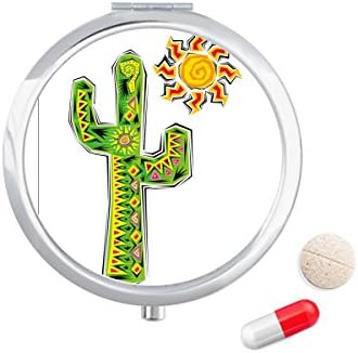 יד-צבוע קקטוס מקסיקו תרבות אלמנט גלולת מקרה כיס רפואת אחסון תיבת מיכל מתקן