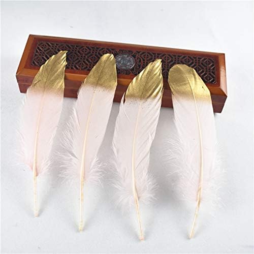 10 יח ' חבילה זהב טבל טבעי אווז נוצת עבור לבן נוצות עבור תכשיטי ביצוע פלומת דקור חתונה נוצות קישוט-95530