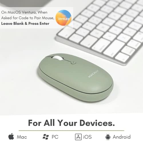 עכבר בלוטות 'אלחוטי מקאלי למחשב נייד ומחשב שולחני-עכבר בלוטות' אלחוטי נטענת פשוט למקבוק פרו אייר, מק