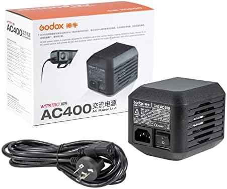 GOODOX AC400 AC AC מתאם מקור יחידת יחידת AC עם כבל 5M עבור GODOX AD400 PRO MONOLIGHTS ALL-in-ONE STROBE FLASH