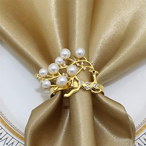 מפית טבעת מתכת מפית אבזם מתאים לחתונה מסיבת חג שולחן קישוט 24 יחידות