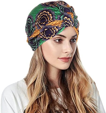 למתוח קשר טורבן לנשים פרח כיסוי ראש כפת כובע רפוי מוסלמי מטפחת מראש קשור בציר רפוי גולגולת כובעים