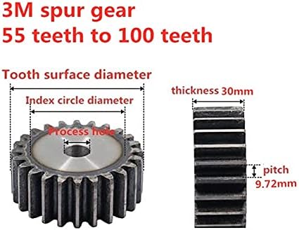 3 מ ' 55 שיניים הילוך / 100 שיניים הילוך תהליך חור שלוחה הילוך מנוע הילוך אברה