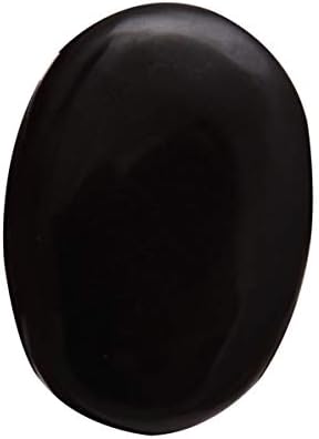 ריפוי בריח רייקי איזון בין צורת סגלגל שחור נואמיט דאגה גביש ריפוי אבן אנרגיה לכיס דקלים