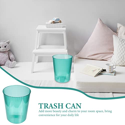 Ushobe 4 pcs עגול פסולת פלסטיק סל פסולת ברורה יכולה פסולת פסולת קטנה מיכל זבל סל אגרטלי צילינדר