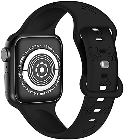 Lyfatz תואם עם פסי כפה של Apple Watch 38mm40mm41mm42mm44mm45mm49 ממ, סיליקון רך חרוט ספורט ספורט רצועות
