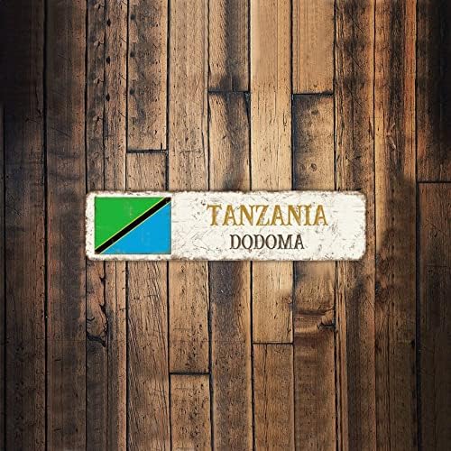טנזניה-דודומה דגל שלט רחוב התאם אישית את עירך כפרי שלטי מתכת פטריוטי כפרי טנזניה-דודומה שלט עיר