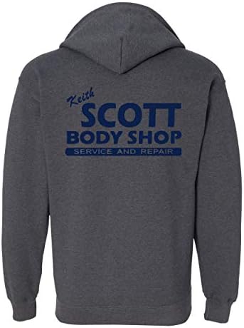 Zip Keith Scott Body Shop את הטלוויזיה בשני הצדדים המלאים של סווטשירט סווטשירט קפוצ'ון