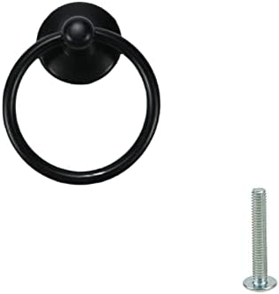ארון Mewutal 12 יחידות מושך ידיות טבעת שחור של טבעת חור יחיד לשידות, קופסאות תכשיטים, ארונות ארונות וארונות