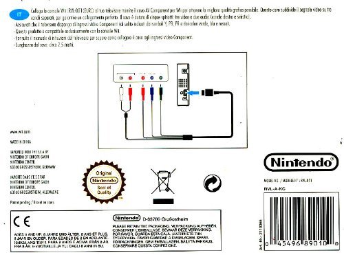 כבל וידאו רכיב של Nintendo Wii