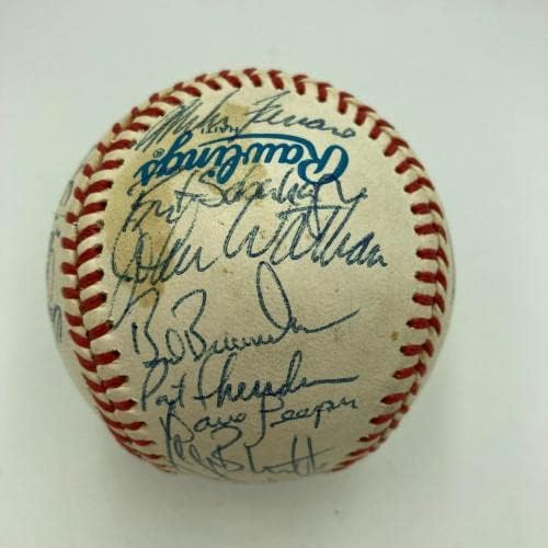 1985 קבוצת קנזס סיטי רויאלס אלופת העולמית קבוצת אלופות החתימה בייסבול עם JSA COA - כדורי בייסבול חתימה