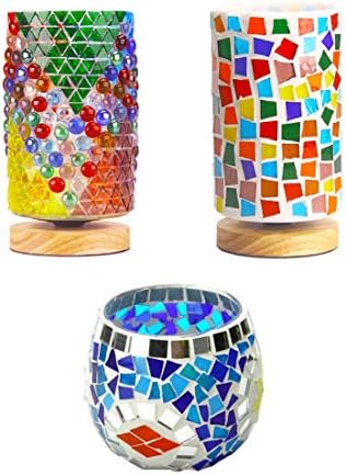 200 גרם מגוון צבעים פסיפס אריחי משולש 0. 6 * 0.6 אינץ פסיפס אריחי זכוכית מבחר מלאכות אספקת עם אחסון מקרה