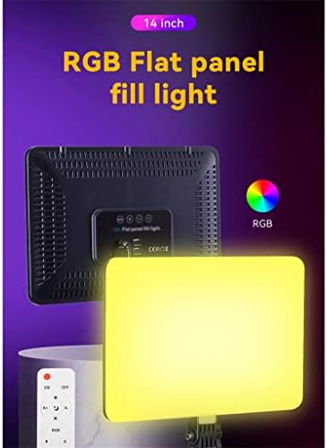 Lukeo RGB וידאו אורות אורות הובלת לוחית צלחת שטוחה חצובה 360 ° צבע מלא לעומק שלט רחוק צילום תאורת