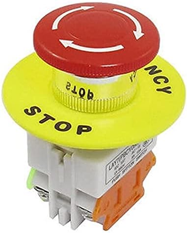 גוון כובע פטריות אדום 1 לא 1NC DPST עצירה חירום לחיצה על כפתור כפתור AC 660V 10A