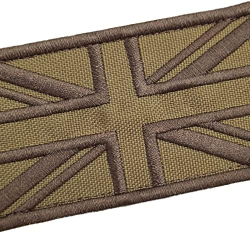 Coyote Brown בריטניה בריטניה בריטניה ג'ק דגל שזוף מורל צחיח טקטי טקטי רקמה רקמה טלאי אטב