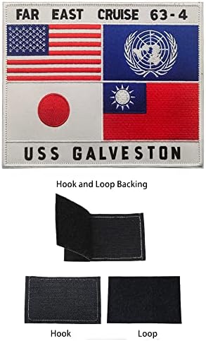שייט מזרח רחוק 63-4 USS Galveston טלאי רקום אפליקציות קישוטי ליל כל הקדושים טלאי תחפוש קוספליי
