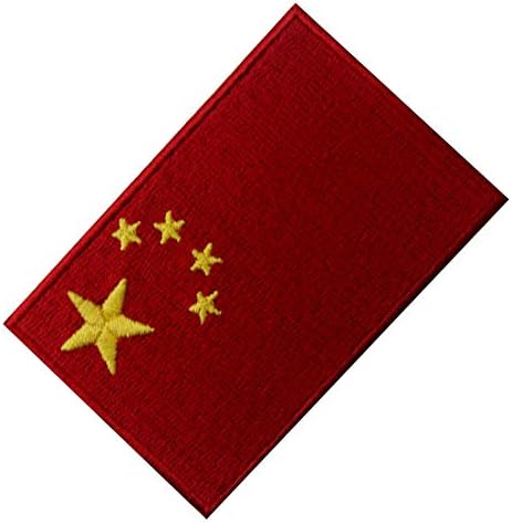 הרפובליקה העממית של הרפובליקה העממית של סין דגל רקום טלאים ברזל סיני על תפירה על הסמל הלאומי