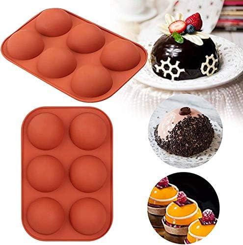 6 חורים עובש סיליקון לשוקולד, עוגה, ג'לי, פודינג, סבון בעבודת יד, צורה עגולה