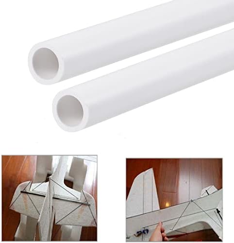צינור סיבי זכוכית לבנה - עבור דגם שולחן חול טרנספורמציה צינור עגול חומרי דגם פלסטיק 10 יחידות, לבן, 8 ממ 5 ממ