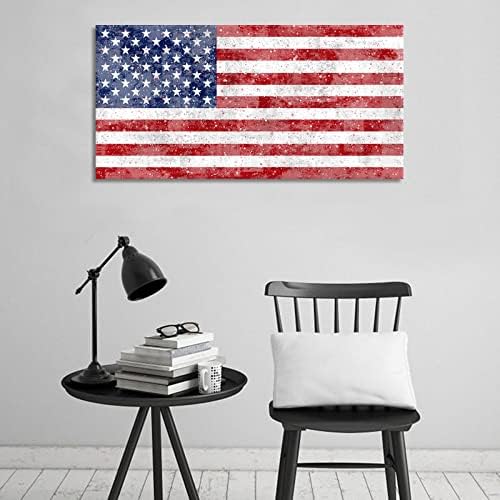קיר דגל אמריקה אמריקה אמנות ארהב קיר דגל קיר תמונות קיר סלון עיצוב קיר וינטג 'יצירות אמנות דגל לאומי