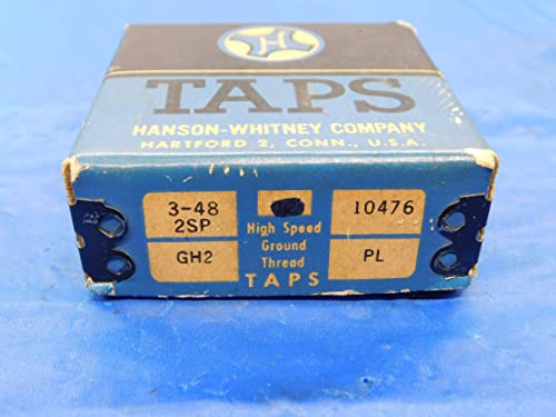 7pc Hanson & Whitney 3 48 NC GH2 HSS Spiral Point Tap 2 ישר חליל ארהב מיוצר - MB5573AR1
