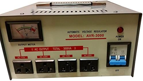 3000 וואט מדרגה/מטה ממיר מתח שנאי AVR -3000, אחריות לחמש שנים, הגנת נתיכים ווסתת מתח אוטומטית - שנאי