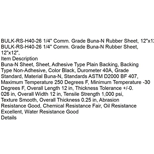 עבורך-Bulk-RS-H40-26 1/4 Comm. גיליון גומי בונה-n כיתה, 12 x12 ,