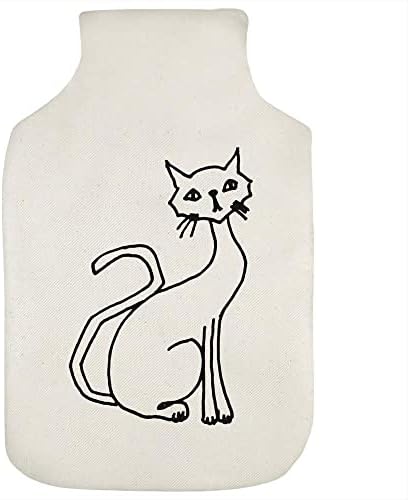 כיסוי בקבוק מים חם של Azeeda 'חתול מסוגנן'