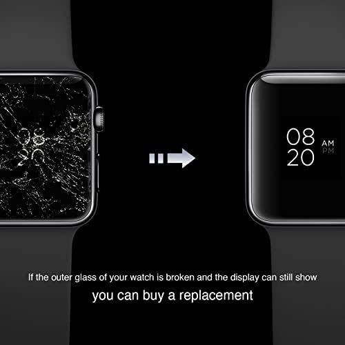 TSERIACT תואם לסדרת Apple Watch 2/3 42 ממ מסך זכוכית חיצונית פגומה ומגע ערכת תיקון החלפת דיגיטאז