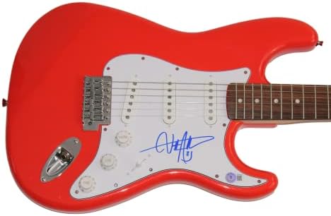 בילי מיתרים חתום חתימה בגודל מלא אדום פנדר סטראטוקסטר גיטרה חשמלית עם בקט אימות בס קואה-צעיר סטאד