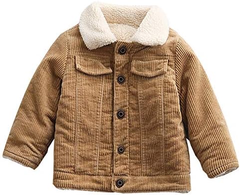 ילד פעוטות ילד חורפי קורדרוי ז'קט תינוקת סתיו שרפה מעיל לבוש מרופד