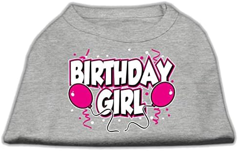 מיראז ' מוצרים לחיות מחמד 8-אינץ יום הולדת ילדה מסך הדפסת חולצות, איקס קטן, חום