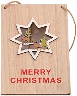 Beacaden חג המולד שלט קבלת פנים תליון דלת עץ לקישוטים לחג המולד קולב דלתות דלת חג המולד דלת עץ תלויה עם שלט קבלת