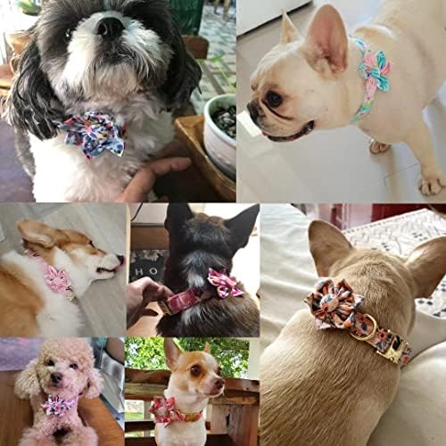 Beirui נערות חמודות צווארונים לכלבים קטנים בינוניים גדולים, דפוסי פרחים מרובים