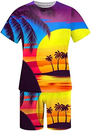 הגברים הוואי מגדירים גברים אביב אביב קיץ חוף חוף שרוול קצר חולצה מודפס