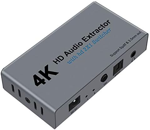 מתג HDMI 2x1 HDMI Splitter 2 בממיר HDMI מתג 1 עם מתאם HDMI עם 3.5 ממ/אופטי Audio Audio Supper
