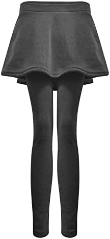 חותלות חצאית לנשים בנות חורף צמר מרופד חותלות עם חצאיות טניס יוגה ריצה מכנסיים תרמית