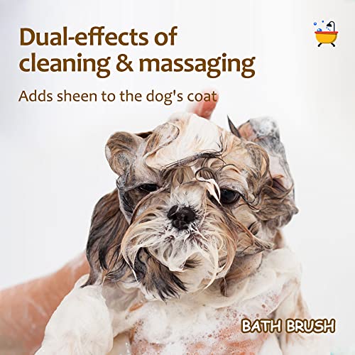 מברשת אמבטיה של כלבים לכלבים ארוכים שיער ， מברשת שמפו לכלבים לשפיכה ， קרצוף כלבים לאמבטיה ，