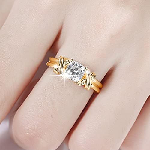 טבעת קלאסית חדשה של טבעת חתונה טבעת רטרו זהב זהב נשי רינסטון ארוג דפוס ארוג מקדח אופנה מסיבה מודרנית טבעות