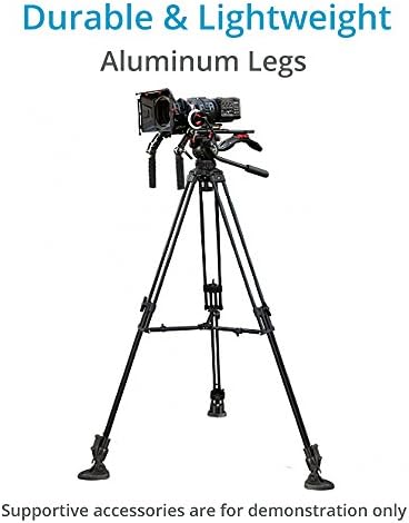 Proaim 100 ממ קערה אלומיניום עמדת חצובה מקצועית עם נעלי גומי לווידיאו DSLR DV מצלמת מצלמות מצלמות