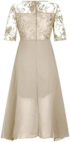 שמלות קיץ של Zefotim לנשים 2023 שרוול קצר תחרה חלול חוף פרחוני מזדמן שמש שמלה זורמת שמלה זורמת