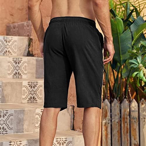 מכנסיים קצרים גברים מכנסיים קצרים מכנסיים כותנה תחרה לכיס גדול מכנסיים מזדמנים מכנסיים קצרים