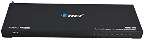 OREI 1X8 2.0 8 יציאות HDMI מפצל עם כבל HDMI בן 8-חבילות 6ft HDMI מלא Ultra HDCP 2.2, 4K ב 60Hz ו- 3D תומך