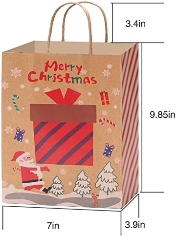 טימבלינג 24 שקיות מתנת חג המולד בתפזורת מסיבת מתנת תיק עם 48 חג המולד גיליונות של גלישת נייר מתנת שקיות עבור כל