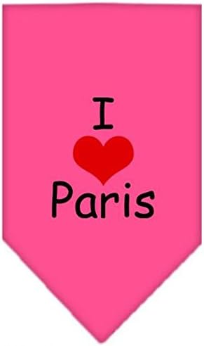 מוצרי חיית מחמד מיראז 'I Heart Paris מסך הדפס בנדנה לחיות מחמד, קטנות, קקאו