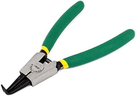 AEXIT קפיץ כלים טעונים על ידי יד מופעלת יד חיצונית כפופה Circlip Plier כלי יד 16 סמ דגם ירוק ארוך: 98AS237QO29