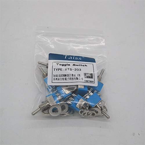 Czke 10pcs Mini MTS-203 6 פינים הפעלה/כיבוי/ON 6A 125V 3 מתג החלפת מיקום