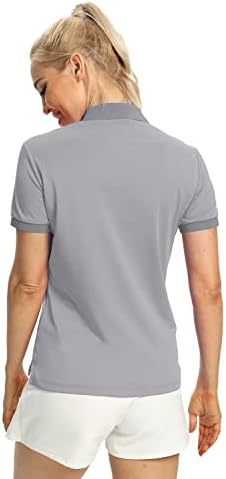 Hiverlay נשים חולצות גולף חולצות פולו לנשים UPF 50+ צווארון מהיר יבש קלות טניס חולצות יומיות