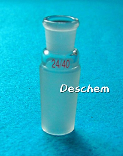 מתאם צמצום זכוכית Deschem, 24/40 מפרק זכר עד 14/23 מפרקים נקביים, כלי זכוכית מעבדה