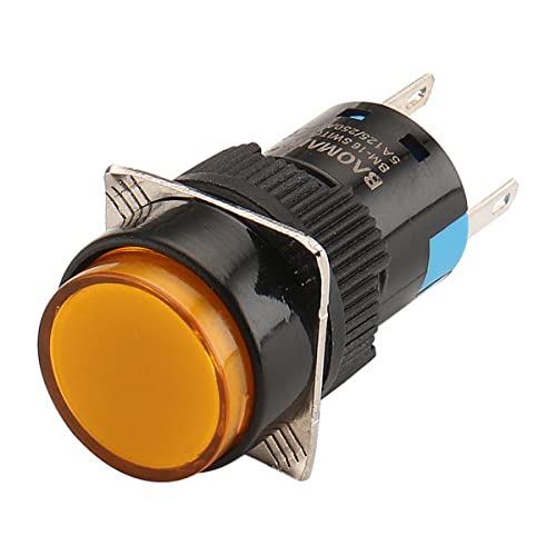 BAOMAIN 5/8 16 ממ לחצן כפתור מתג תפס סוג LED LED LED LED DC24V 1NO 1NC SPDT 5 סיכות